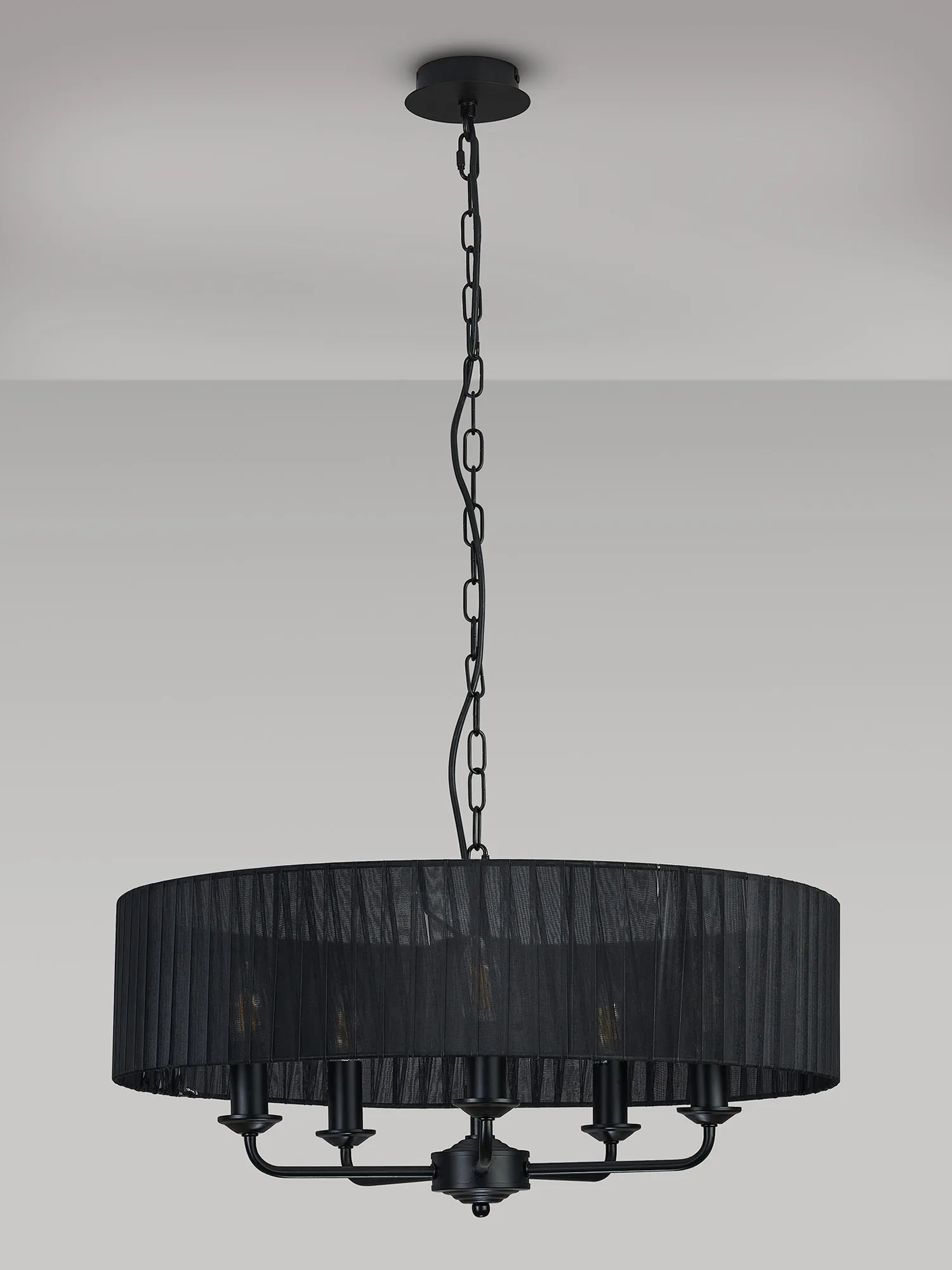 Banyan 45cm 3 Light Pendant Matt Black, Black DK1028  Deco Banyan MB BL
